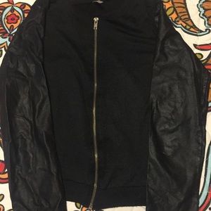 Cute jacket with leather